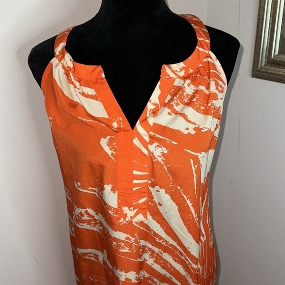Charlie Jade for A pea in the Pod Sz M orange sleeveless hi low maternity dress - Picture 2 of 6